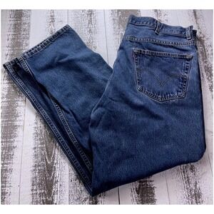 Levi's 550 Relaxed Fit Jeans Men's 42x32 Blue Denim Tapered Leg Made in Mexico